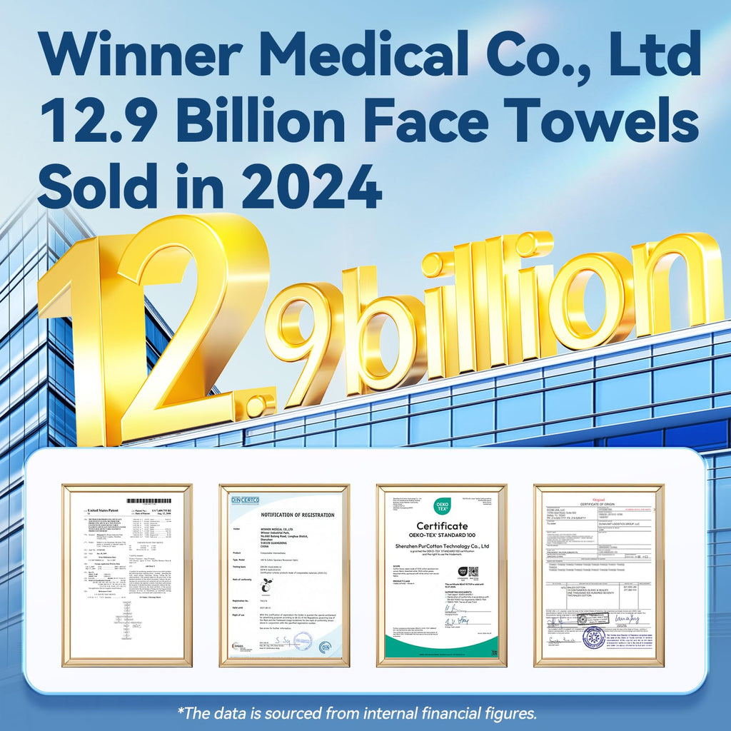 Winner Soft Face Towels, 100% USDA Biobased Facial Towels, Unscented Cotton Tissues for Sensitive Skin, OEKO-TEX Certified Face Towelettes Disposable, Makeup Remover Dry Wipes, 600 Count, Pack of 6