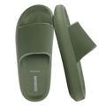 CUSHIONAIRE Feather EVA Mens Sandals – Slip On Recovery Slides, Lightweight Water Shoes for Men, GREEN 12