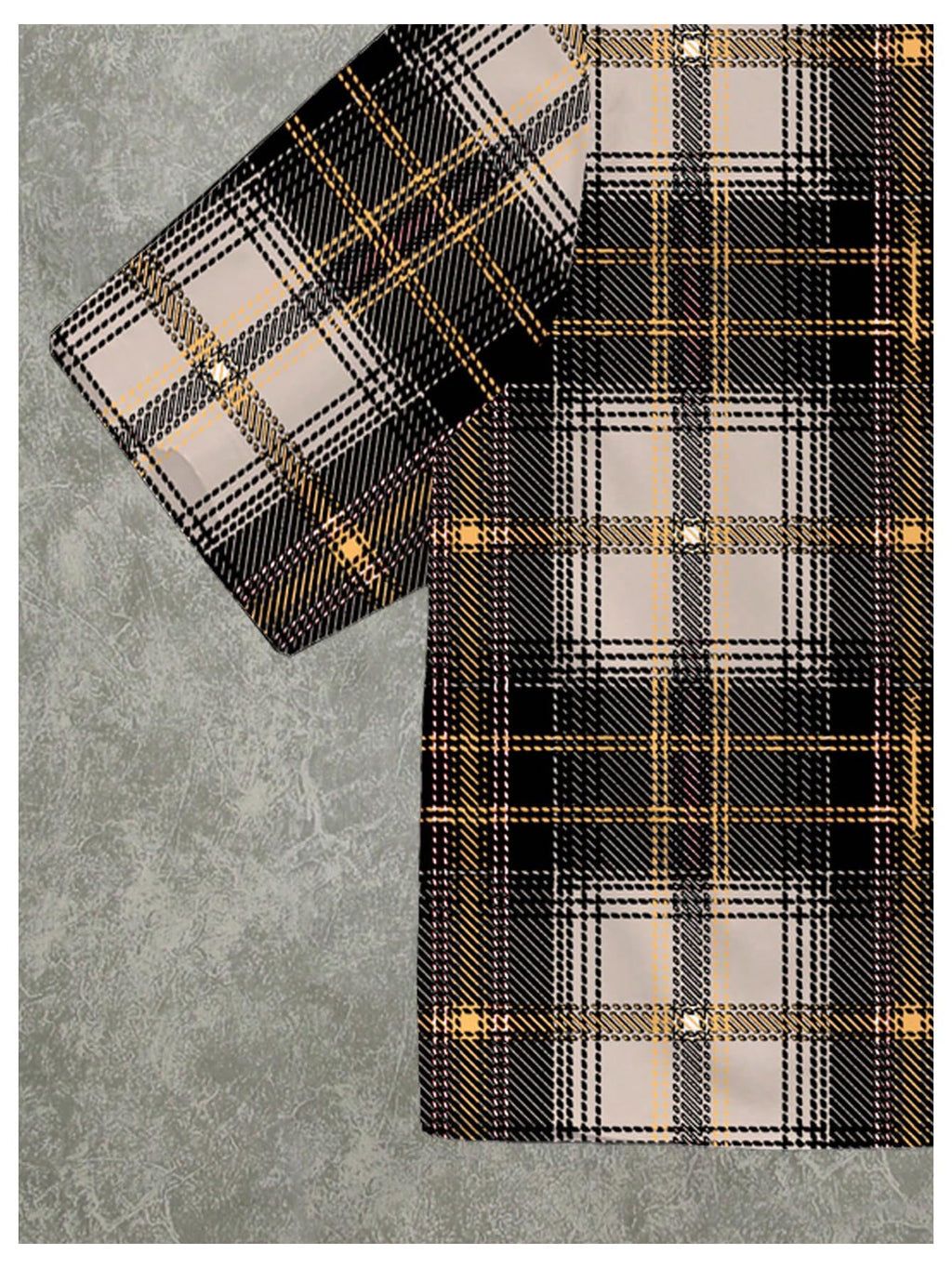 VIPWOLF Men's Plaid Shirts Gingham Short Sleeve Button Down Crop Tee Tops Brown Plaid Large
