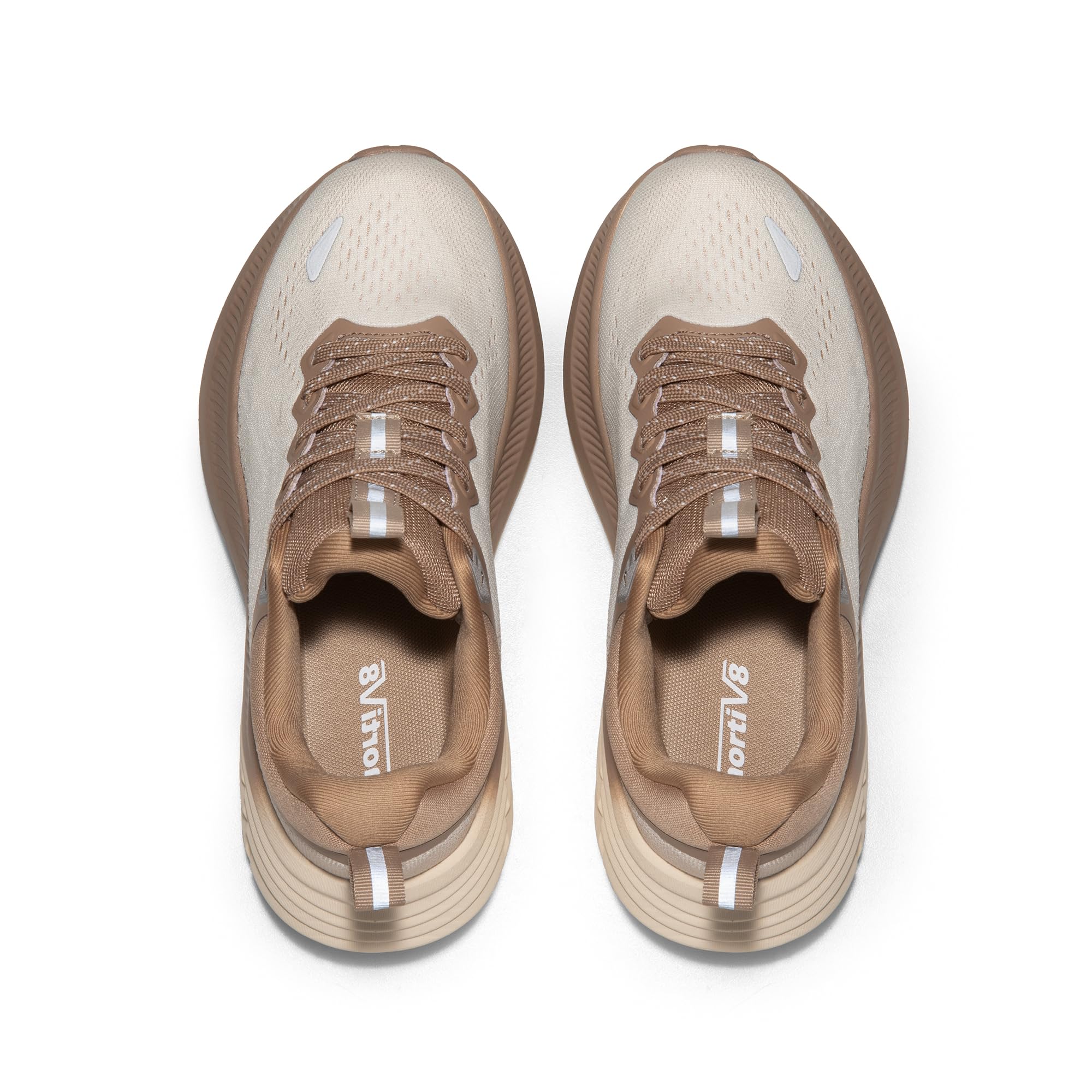 NORTIV 8 Women's Walking Shoes Cushion Comfortable ActiveBreeze Running Tennis Shoes Non-Slip Workout Gym Sports Athletic Breathable Fashion Sneakers,Size 7.5,Beige/Khaki,SNWS248W