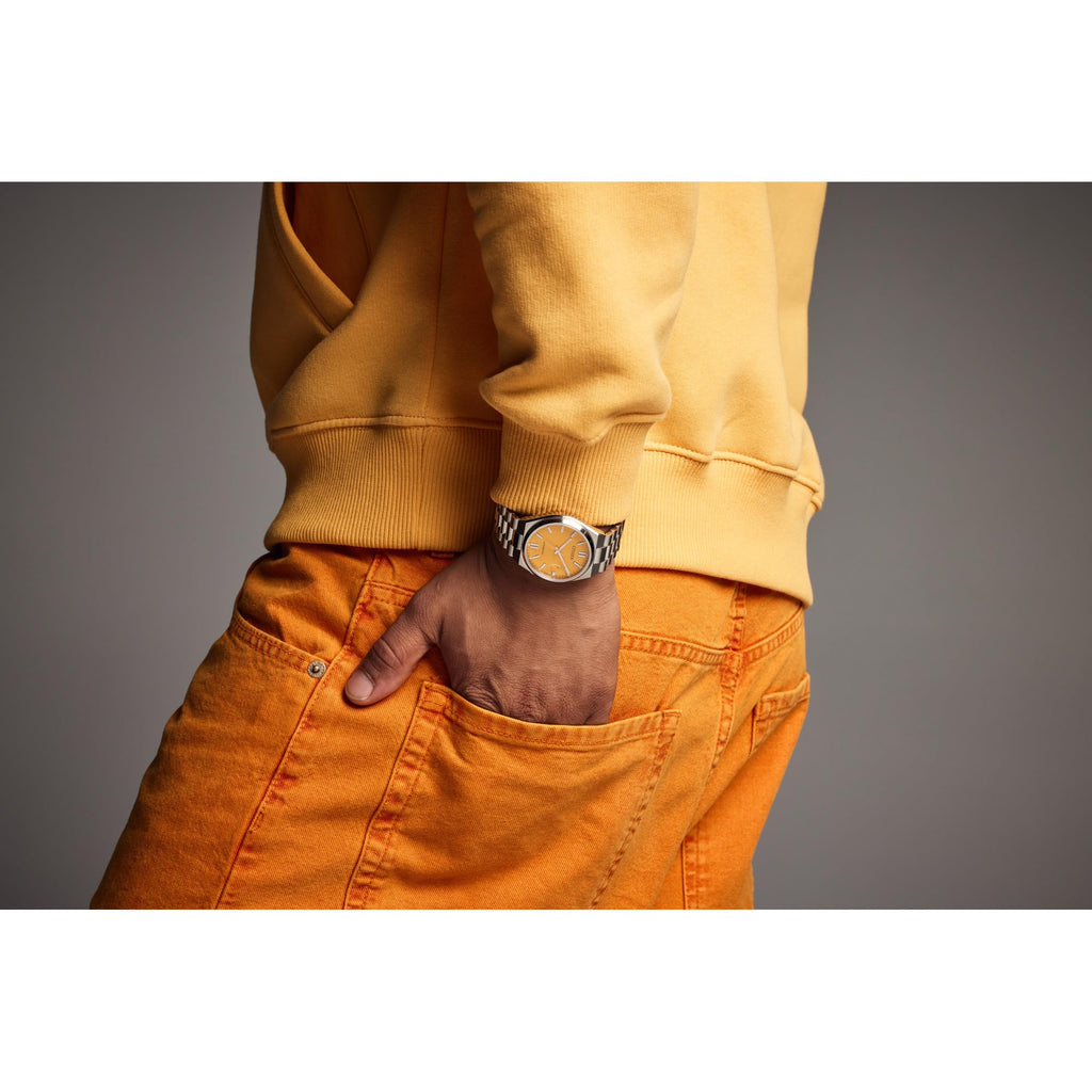 Citizen Men's Automatic Tsuyosa Sport Luxury Watch, Yellow Dial, Stainless Steel Bracelet and Case (Model: NJ0150-56Z)