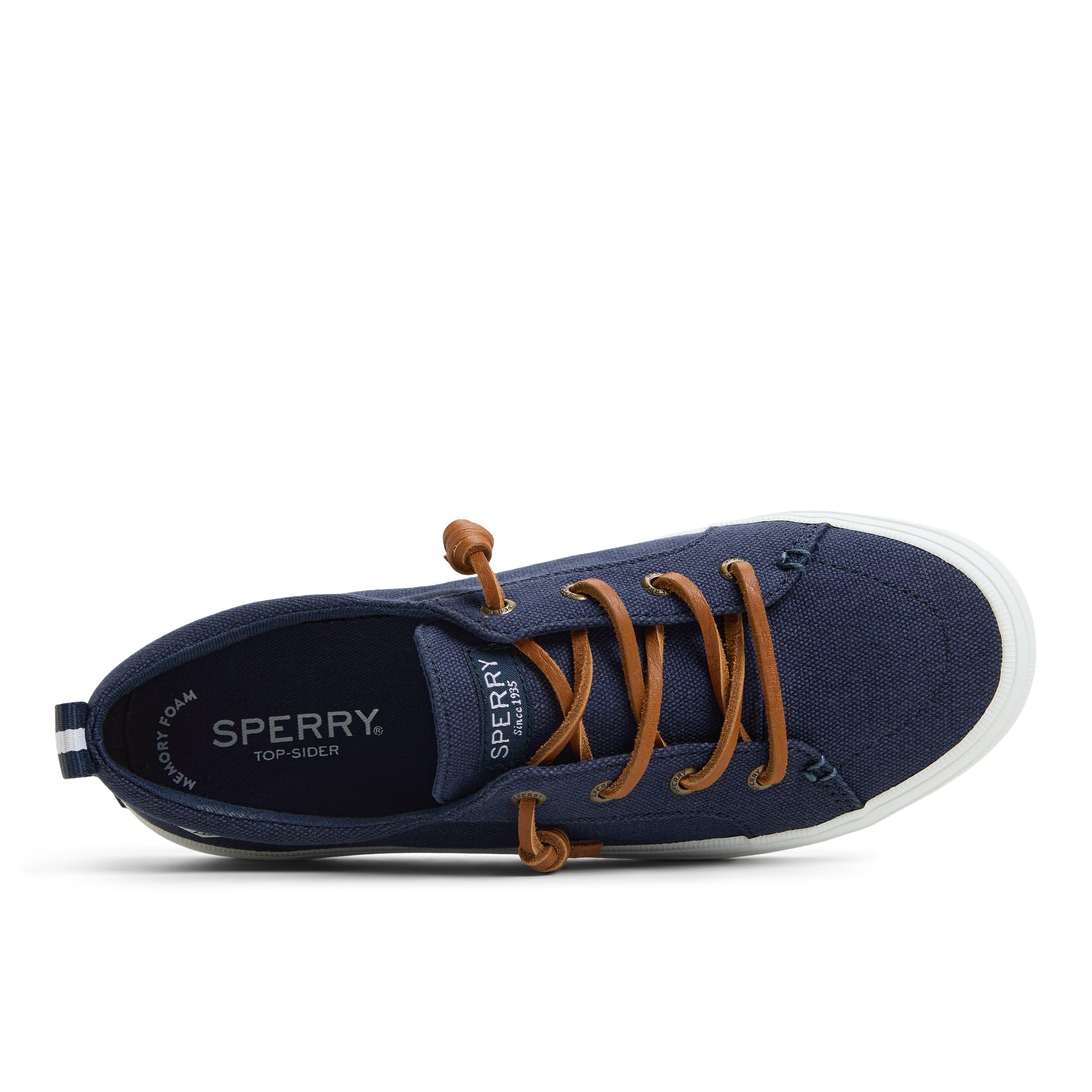 Sperry Women's Crest Vibe Sneaker, Navy, 7.5