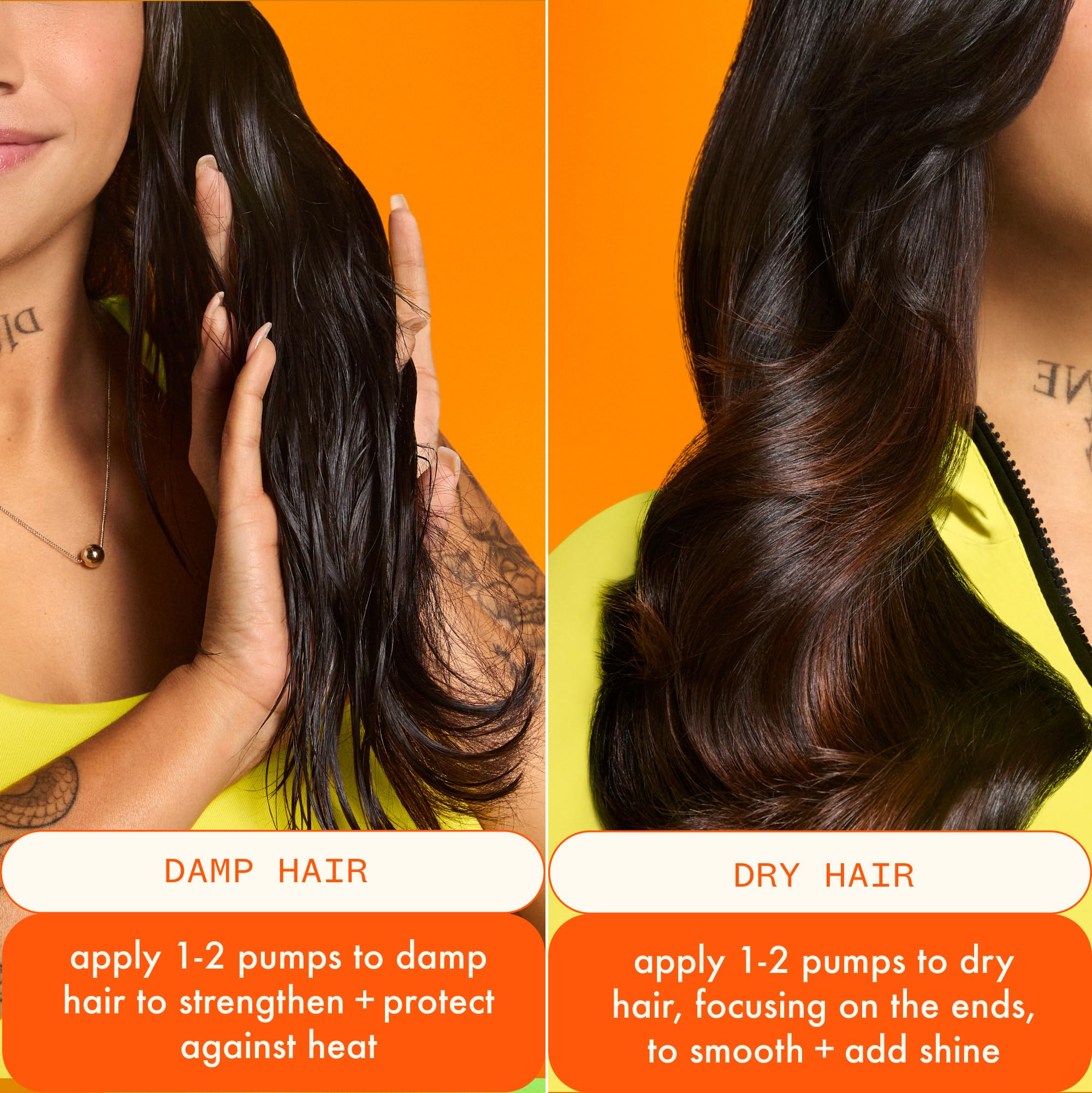amika superfruit star lightweight hair styling + heat defense oil, 1.7oz | heat protection, strengthen + reduce breakage, smooth frizz, add glossy shine