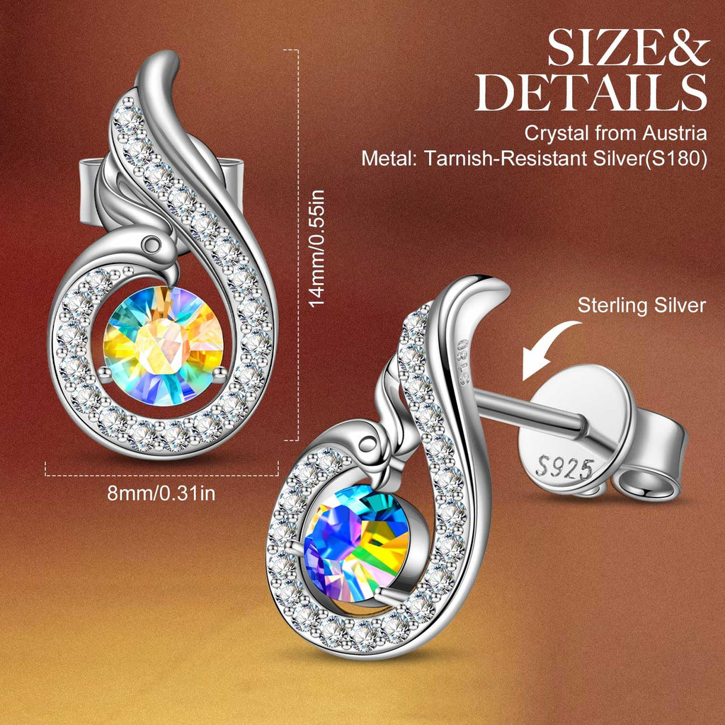 Kate Lynn Rise From the Ashes Phoenix Necklace & Earrings Set, Jewelry Gifts for Women
