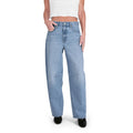 CAKE THE LABEL Womens Baggy Barrel Jeans Wide Leg High Rise Premium Denim Pants Light Blue