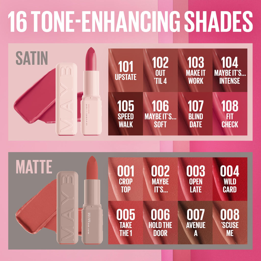 MAYBELLINE Serum Lipstick, Hydrating Lip Makeup with 8HRs of Lip Plumping Moisture with Hyaluronic Acid + Oil Blend, Wild Card (Midtone Red Matte)