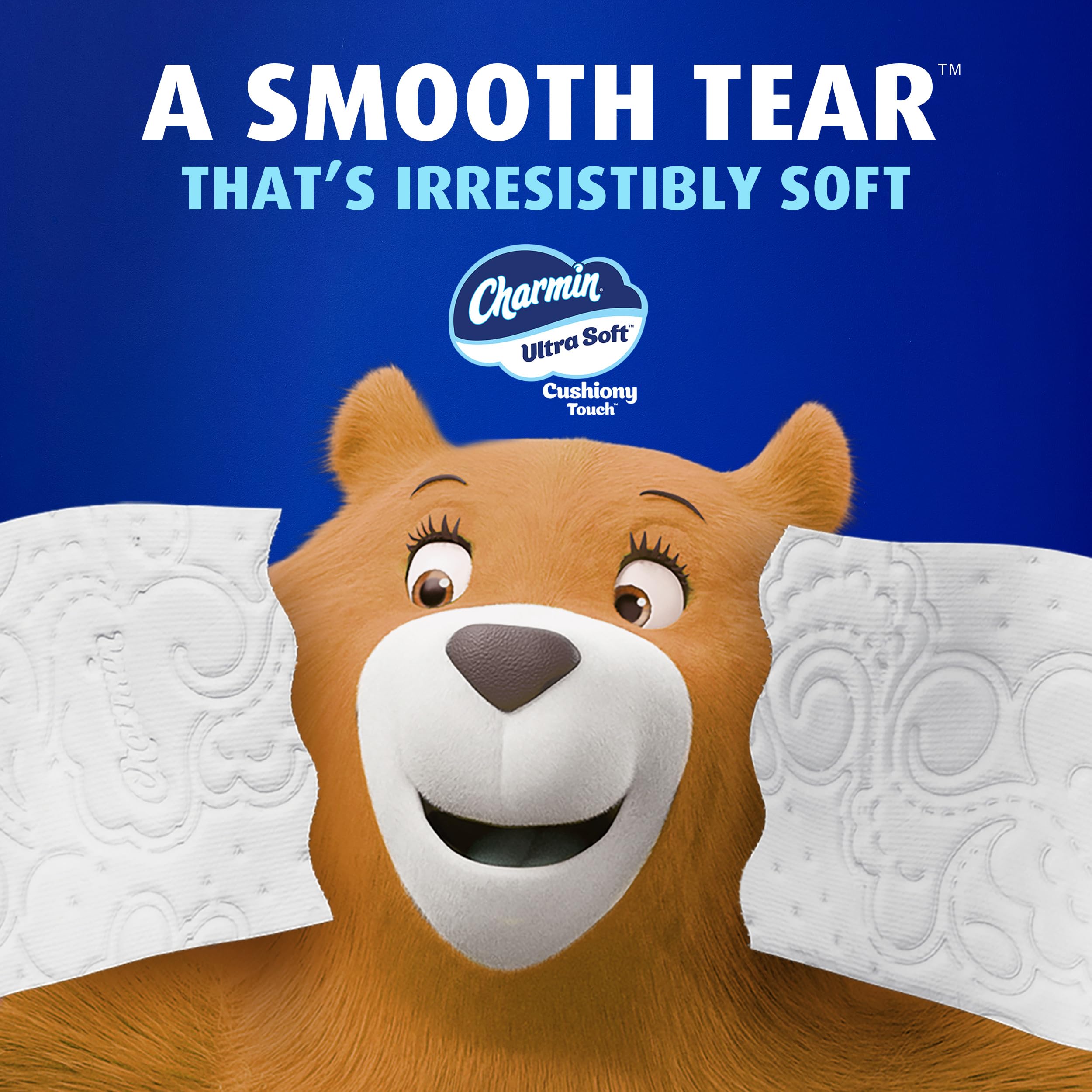 Charmin Ultra Soft Cushiony Touch Toilet Paper, 24 Family Mega = 123 Regular Rolls, White