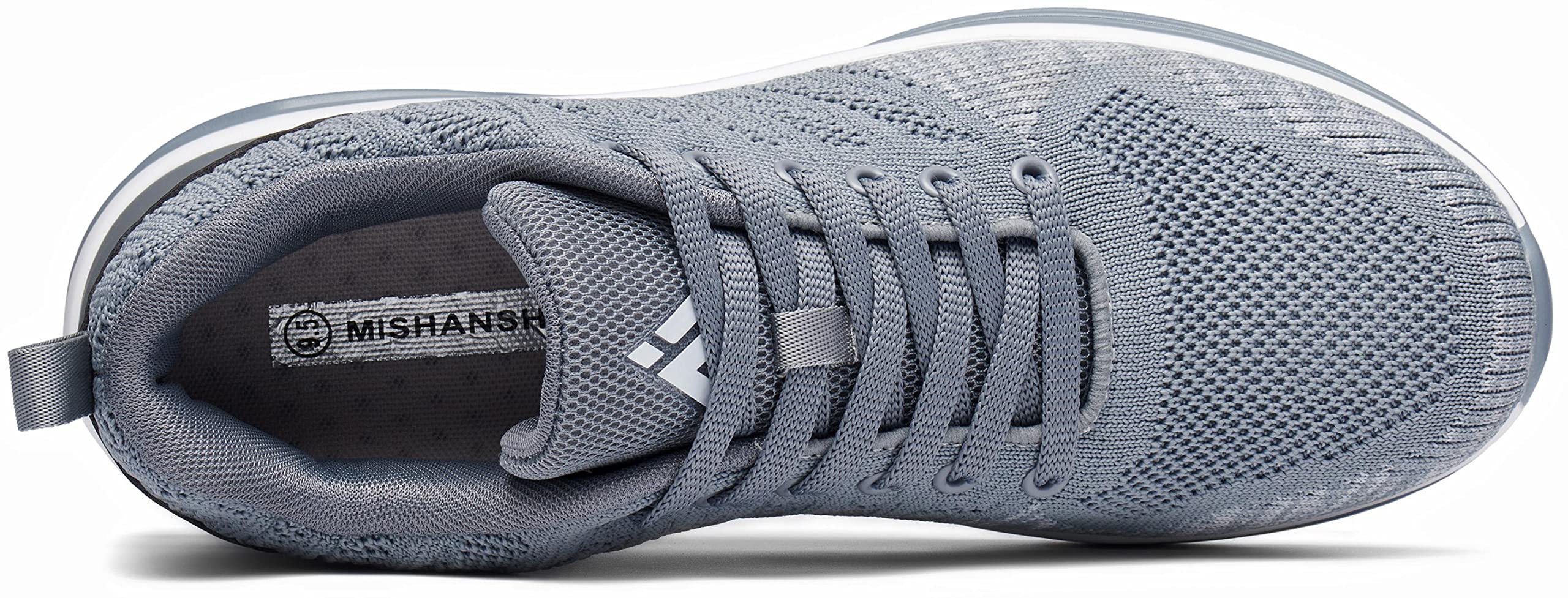 Mishansha Running Shoes for Men Sneakers Air Cushion Walking Shoes Comfortable Tennis Shoes Breathable Trail Running Shoes Grey US 14