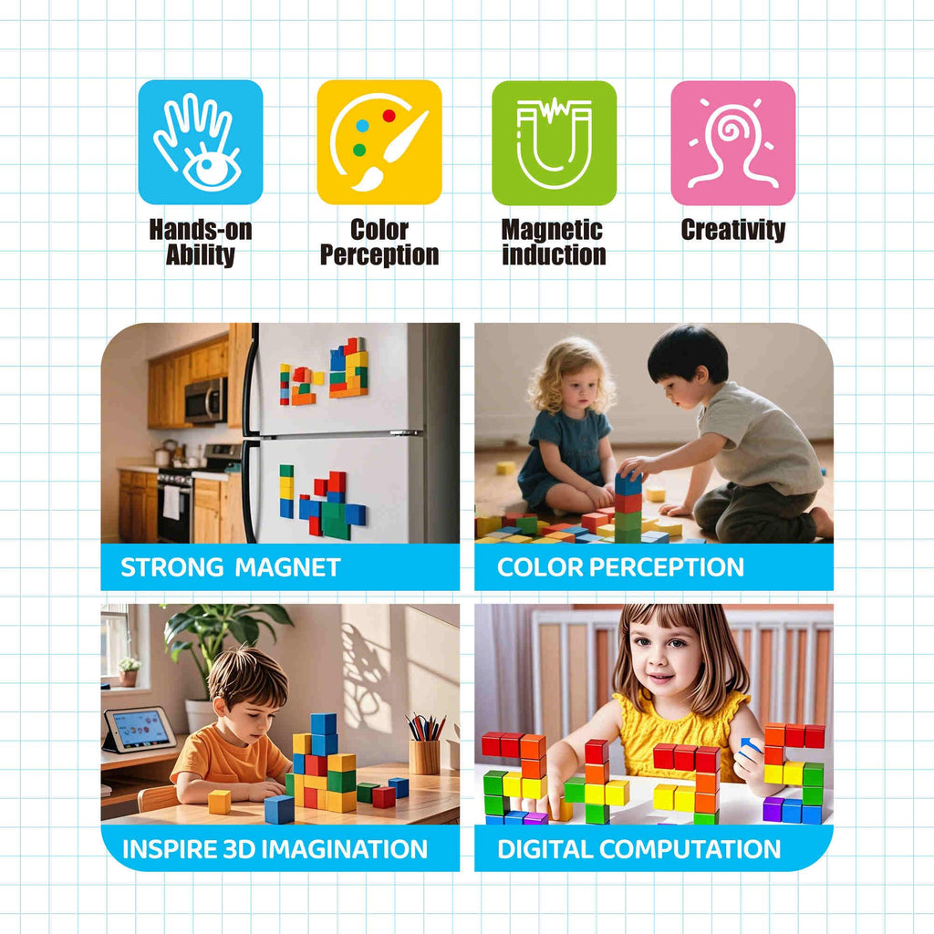 SmartYeen 100PCS Magnetic Blocks,Magnetic Building Blocks for Toddlers Sensory & STEM Montessori Toys,Ideal Gifts for Boys Girls 3-8 Years Old