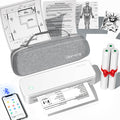 Gloryang Inkless Portable Printer for Travel, Wireless Thermal Printer Supports 8.5 x 11 Inch US Letter Size, Bluetooth Machine Includes Carry Case and 3 Rolls of Thermal Paper Kit, White