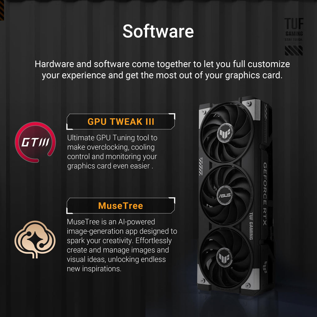 ASUS TUF GeForce RTX™ 5060 Ti 8GB GDDR7 OC Edition Graphics Card, NVIDIA, Desktop (PCIe® 5.0, HDMI®/DP 2.1, 3.1-Slot, Military-Grade Components, Protective PCB Coating, Axial-tech Fans)