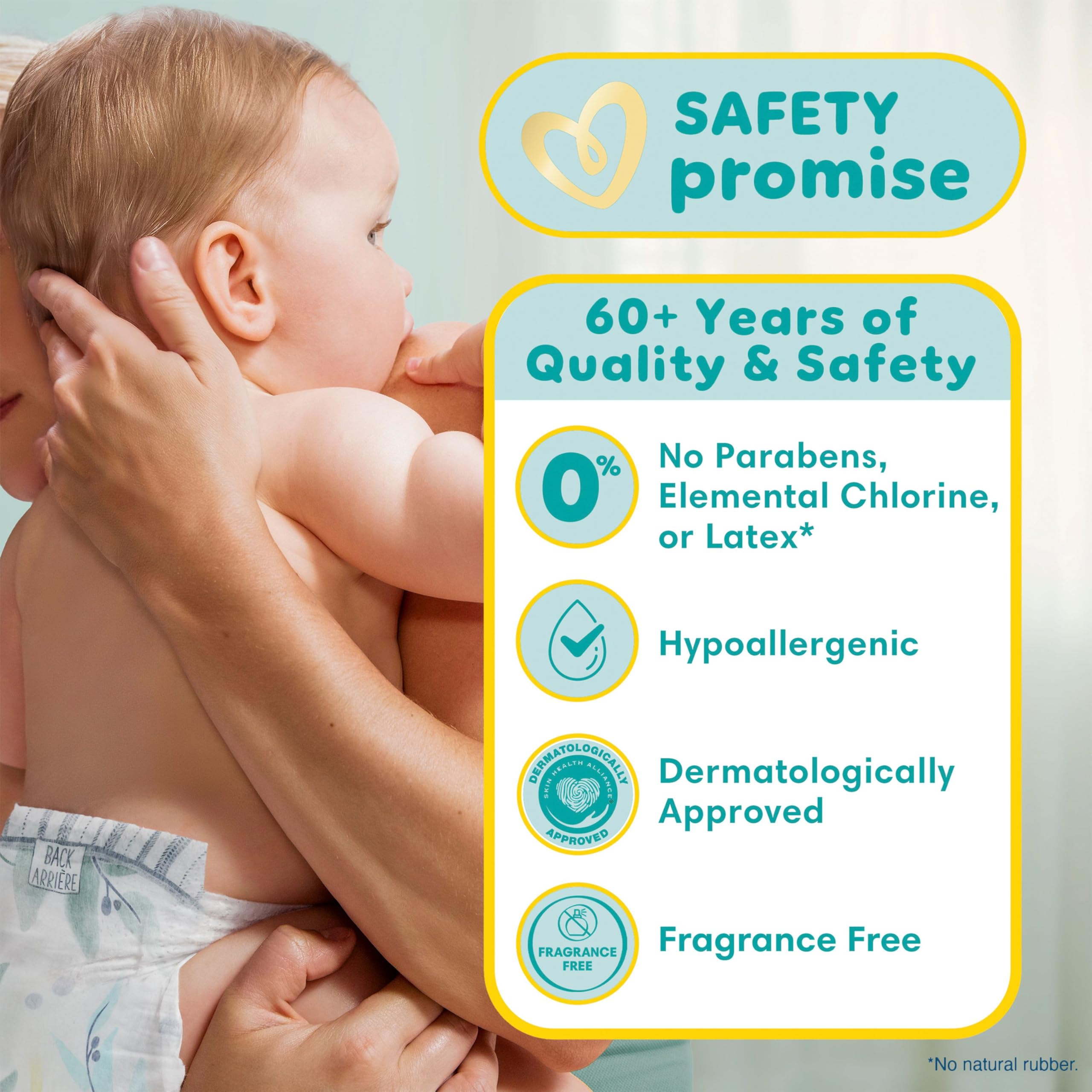 Pampers Pure Protection Baby Diapers, Size 0 (>10 lbs), 76 Count, Up to 100% Leakproof, Premium Plant-Based Skin Protection, Hypoallergenic Soft Diapers