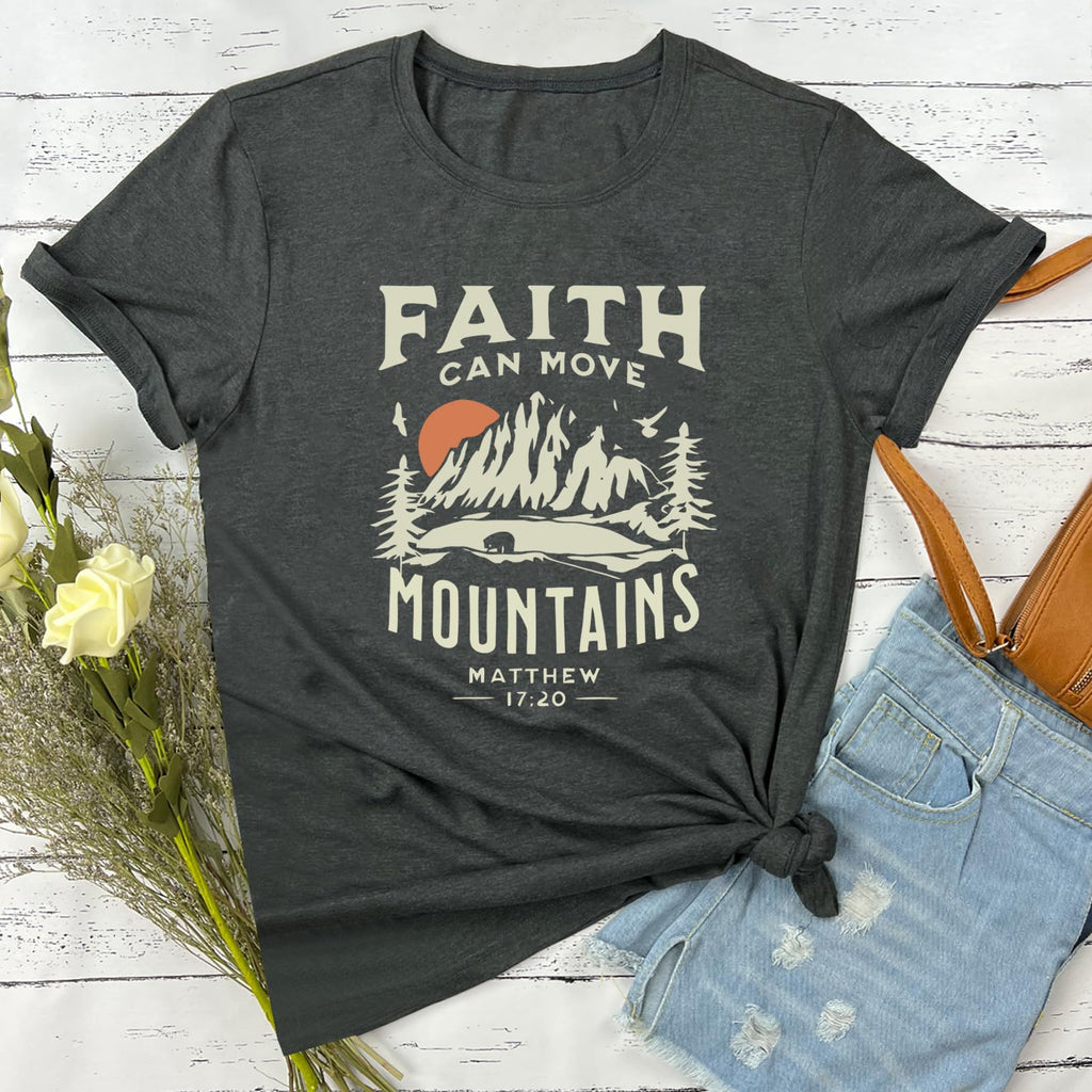 BLACKOO Women Graphic T-Shirts Cute Tees Summer Causal Tops Dark Grey X-Large