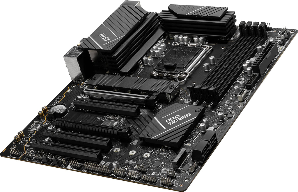 MSI PRO B760-P WiFi DDR4 ProSeries Motherboard - Supports 12th/13th/14th Gen Intel Processors, LGA 1700, DDR4, PCIe 4.0, M.2, 2.5Gbps LAN, USB 3.2 Gen2, HDMI/DP, Wi-Fi 6E, Bluetooth 5.3, ATX