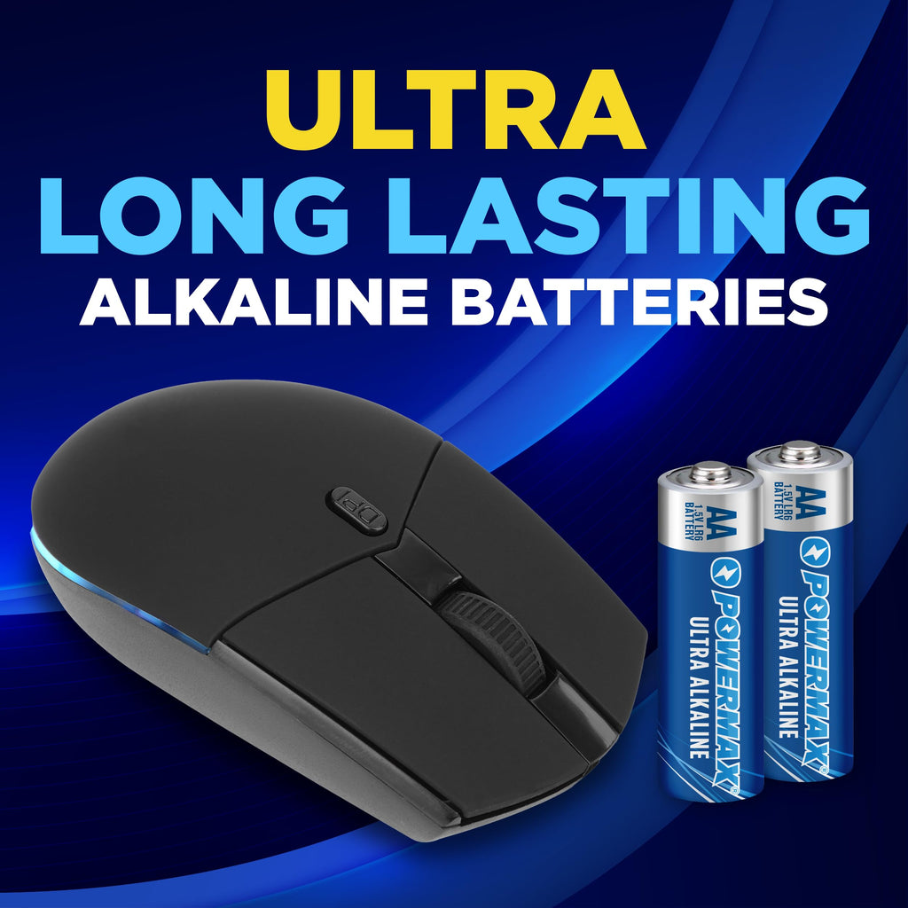 Powermax 24-Count AA Batteries, Ultra Long Lasting Alkaline Battery, 10-Year Shelf Life, Reclosable Packaging