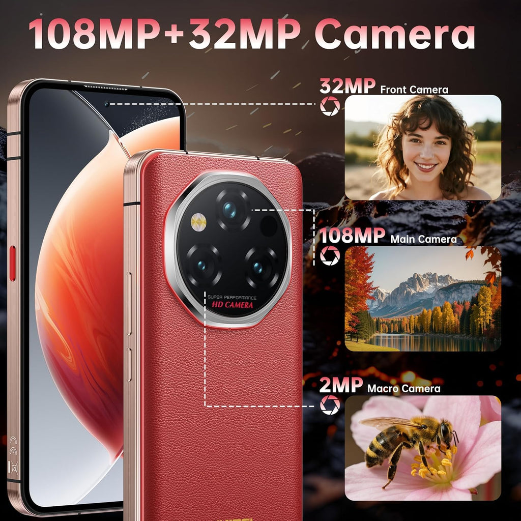 OUKITEL WP210 512GB Rugged Smartphone 5G Unlocked-36GB+512GB,8800mAh Massive Battery, 6.7" AMOLED 120Hz Display,108MP Camera, IP68/69K, Android 15, 45W Fast Charge, Dual SIM,Fingerprint, WiFi 6,Red