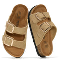 Project Cloud Genuine Leather Kids Sandals - Non Slip and Lightweight Beach Sandals for Girls & Boys with Memory Foam Insole & Cork Footbed Slides for Kids Boys & Girls Footwear(LILSANTO,CML,10T)
