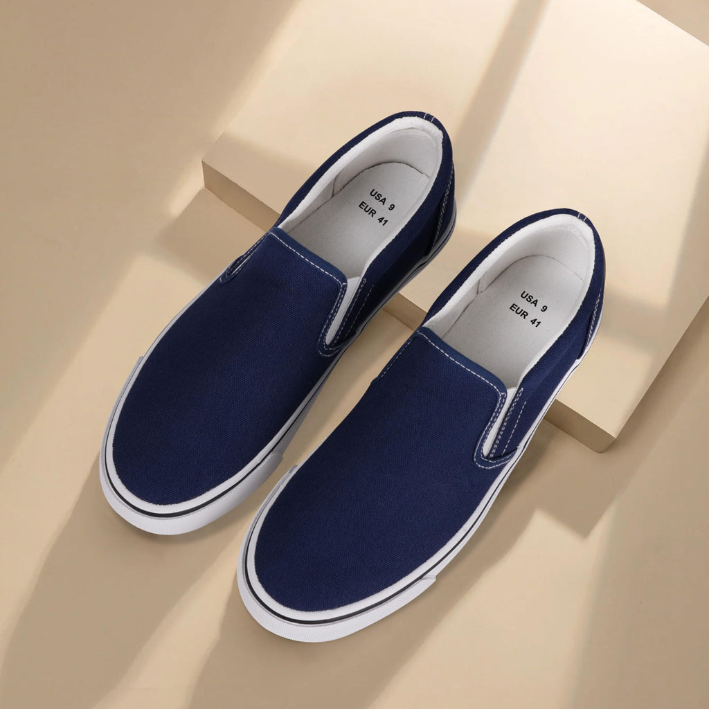 Mens Classic Slip on Canvas Shoes Casual Loafers Fashion Sneakers