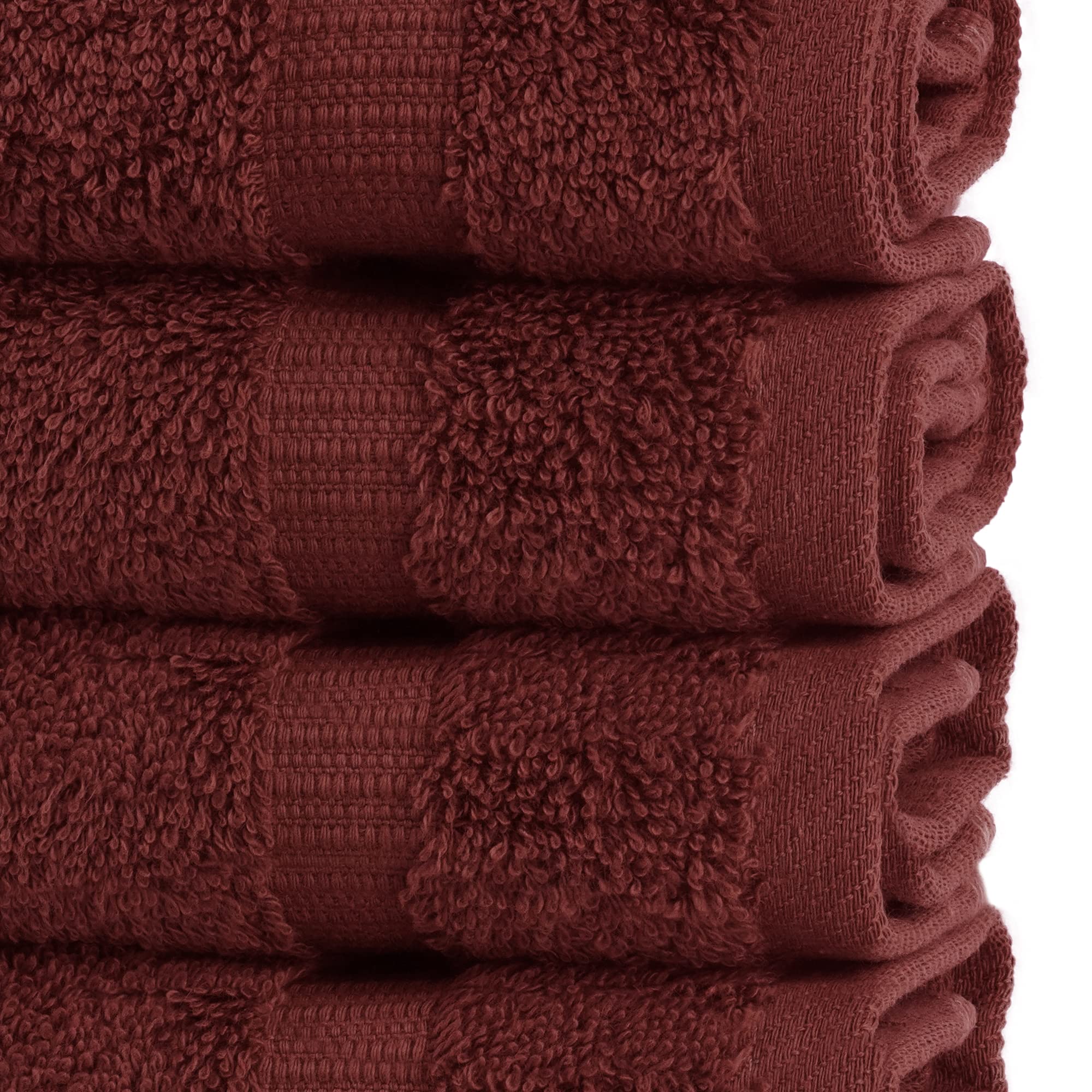 Chakir Turkish Linens | Hotel & Spa Quality 100% Cotton Premium Turkish Towels | Soft & Absorbent (4-Piece Washcloths, Cranberry)