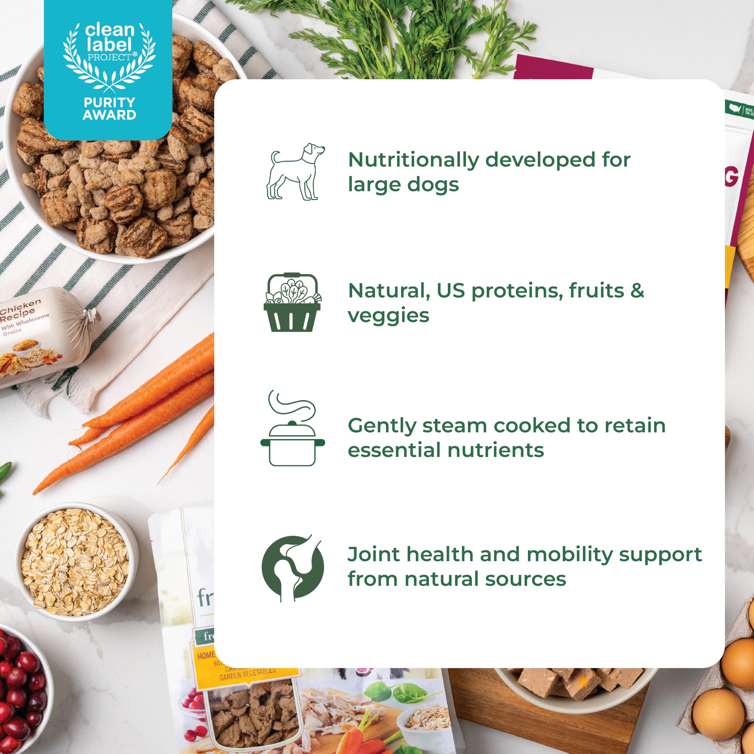 Freshpet Fresh Dog Food, Large Dog Multi-Protein: Chicken, Beef, Egg & Salmon Recipe, 5 lb.