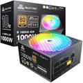 Auotac 1000W Fully Modular Power Supply 80+ Gold Certified with 12V-2x6 Cable – ATX 3.1 & PCIe 5.1 Compliant, 140mm RGB Low-Noise Smart Fan, 105℃-Rated Capacitors, Black