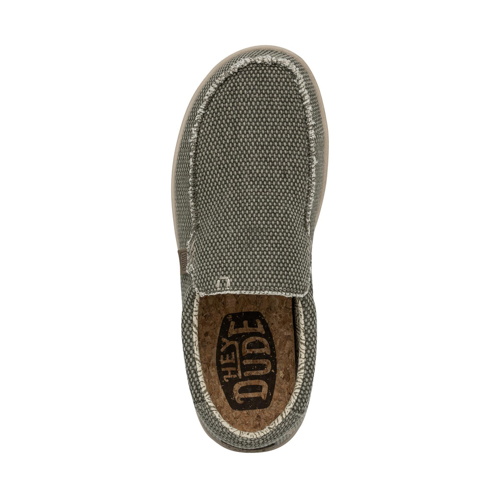 HEYDUDE Men's Mikka Braided Army Size 8| Loafers | Men's Slip On Shoes | Comfortable & Light-Weight