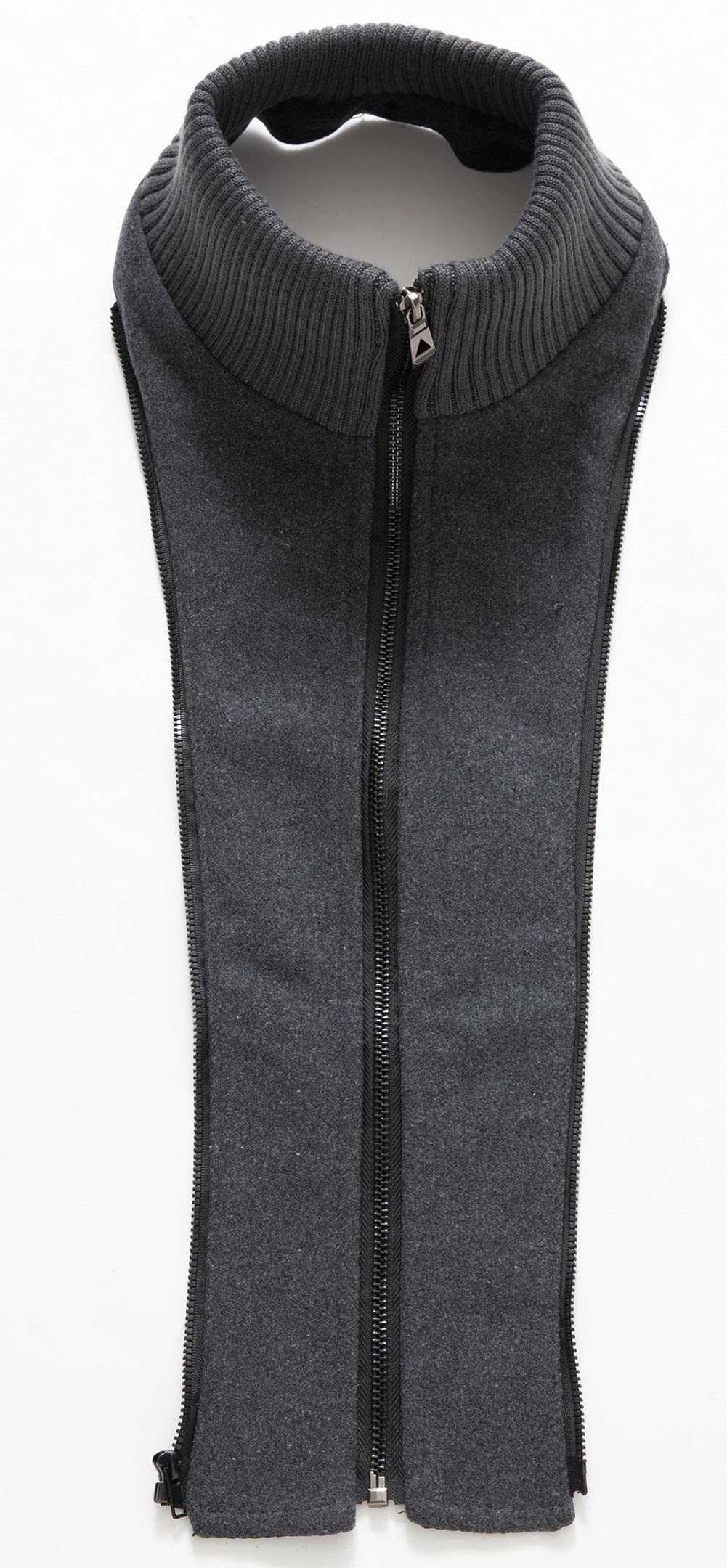 CHARTOU Men's Thermal Single Breasted Wool Blend Coat Business Peacoat with Detachable Zipper (Large,Grey)