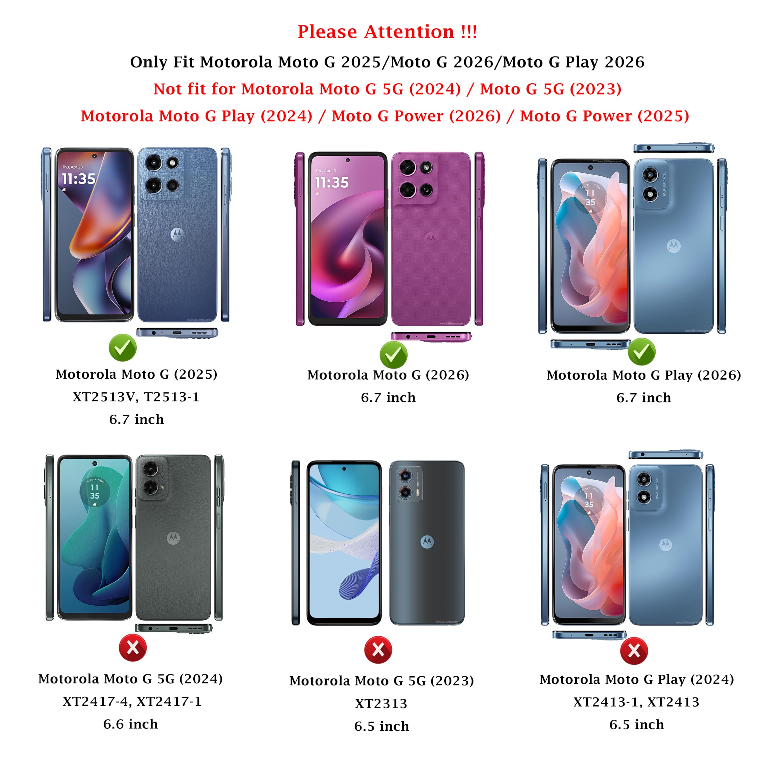 for Motorola Moto G 2025 / Moto G 2026 / Moto G Play 2026 Case, with Slide Camera Cover Screen Protector Ring Holder Kickstand Military Grade Protection Drop Tested Protective Phone Case (Navy Blue)