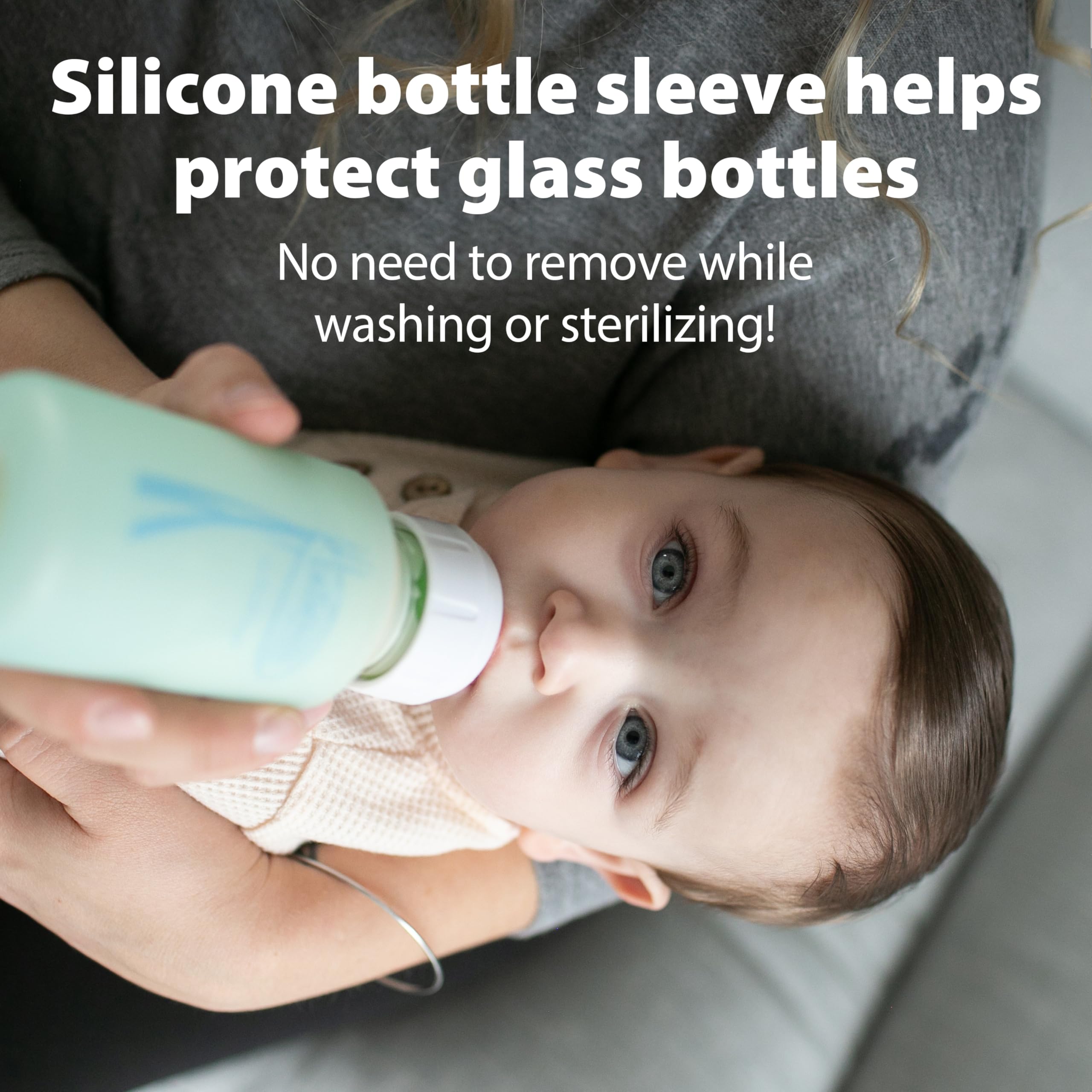 Dr. Brown's Anti-Colic Options+ Narrow Glass Baby Bottle with Level 1 Slow Flow Nipple, BPA-Free, 8 oz/250 mL, 4-Pack