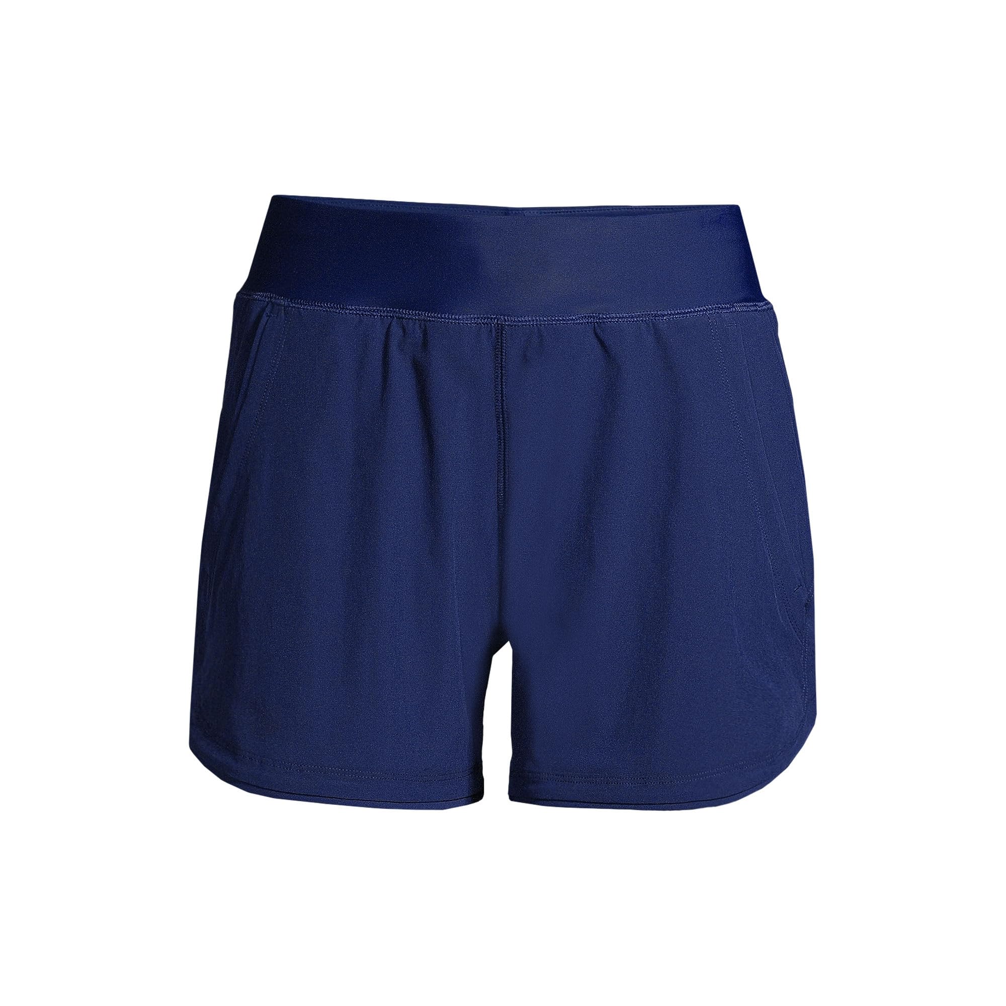 Lands' End Womens Comfort Waist Curvy 5in Swim Short Panty Deep Sea Navy Regular 2