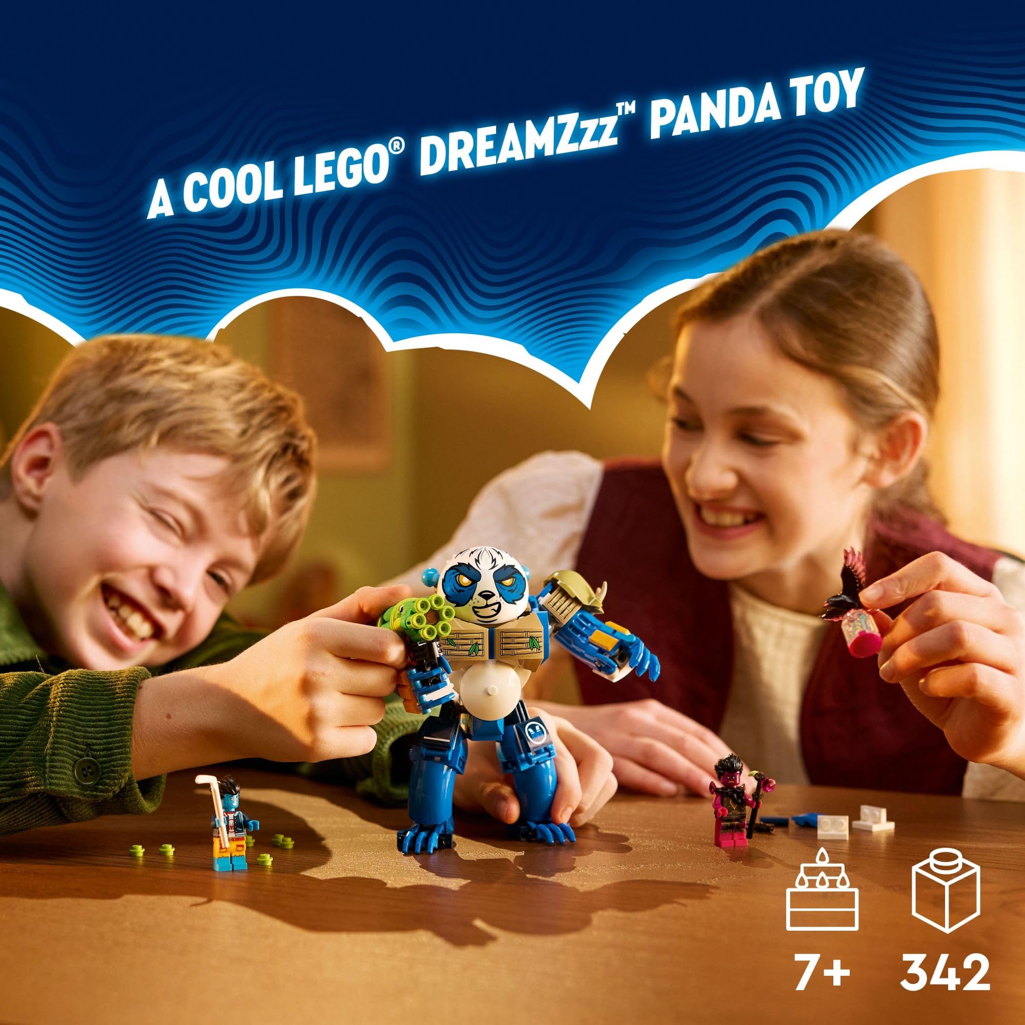 LEGO DREAMZzz Logan The Mighty Panda Animal Toy with 2 Minifigures Included, Rebuildable Animal Playset, Creative Gift for Kids Ages 7 and up, 71480