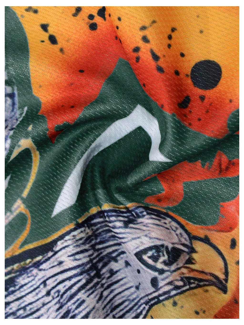 WDIRARA Men's Eagle Letter Graphic Street T Shirt Oversized Short Sleeve Crewneck Tee Top Green Medium