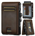 furid Genuine Leather Wallet for Men: Slim RFID Minimalist Wallets with Money Clip - Smart Pop Up Credit Card Holder for Front Pocket - Gifts for Husband Father on Birthday Anniversary