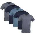 Gildan Men's Crew T-Shirts, Multipack, Style G1100, Navy/Heather Navy/Indigo Blue (5-Pack), X-Large