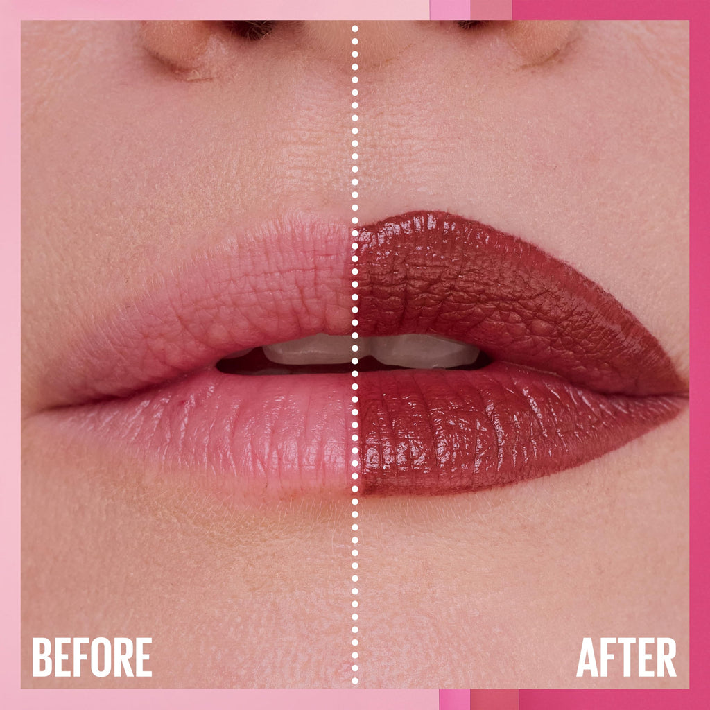 MAYBELLINE Serum Lipstick, Hydrating Lip Makeup with 8HRs of Lip Plumping Moisture with Hyaluronic Acid + Oil Blend, Hold The Door (Midtone Mauve Matte)
