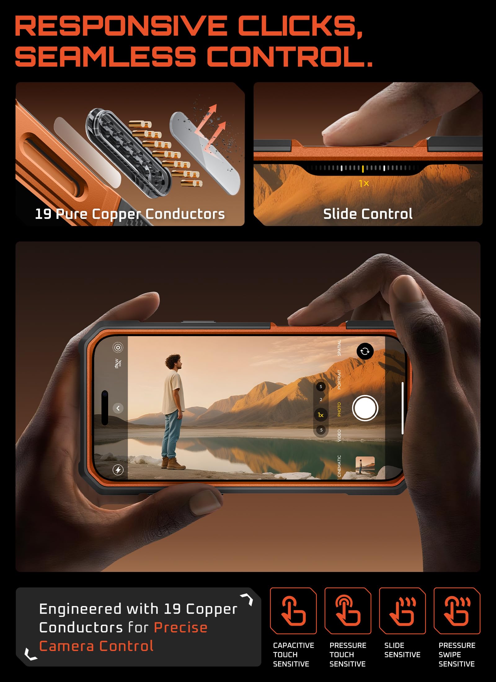 SUPCASE for iPhone 17 Pro Case with Tempered Glass Screen Protector (UBGrip Pro), [Camera Control Cover] [Compatible with MagSafe] [Built-in Kickstand] Full-Body Heavy Duty Magnetic Phone Case, Coral