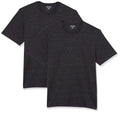 Amazon Essentials Men's Short-Sleeve V-Neck T-Shirts, Pack of 2, Charcoal Heather, 4X-Large Big