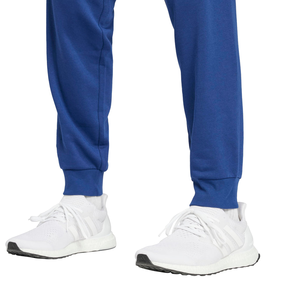 Adidas Mens Essentials Feel Cozy Fleece Sportswear Pants, Dark Blue/White, X-Large