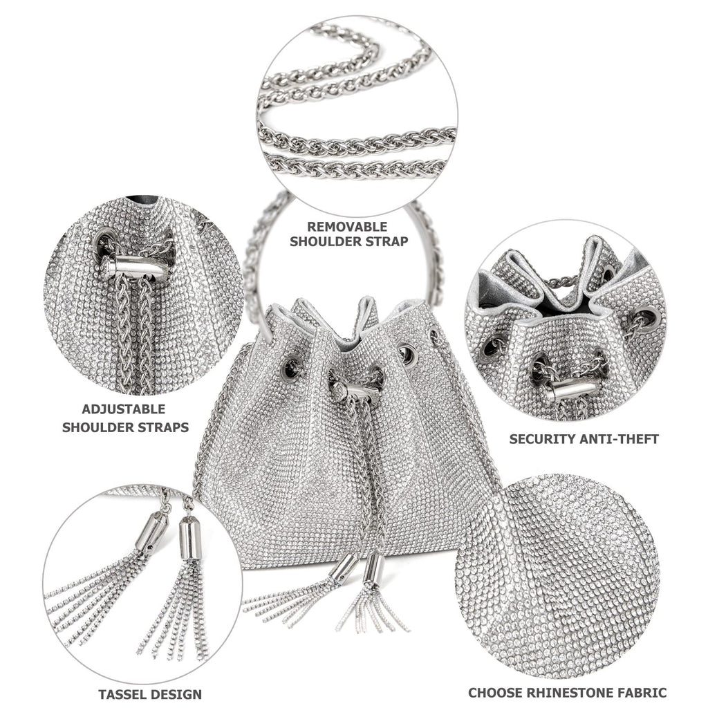 Sweetovo Bling Glitter Purses for Women Fashion Handbags Crossbody Bags Evening Luxury Bags for Party Prom