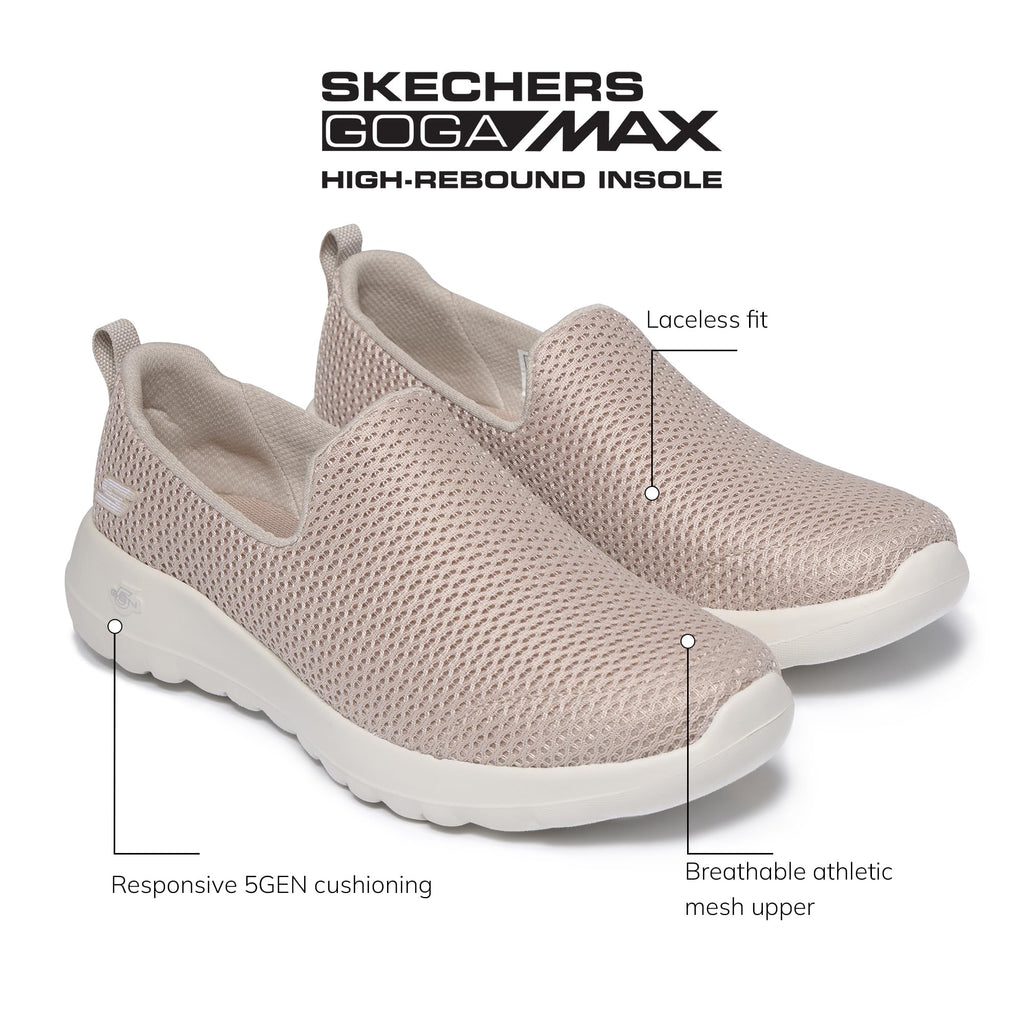 Skechers Women's Go Walk Joy Sneaker, Taupe, 7.5