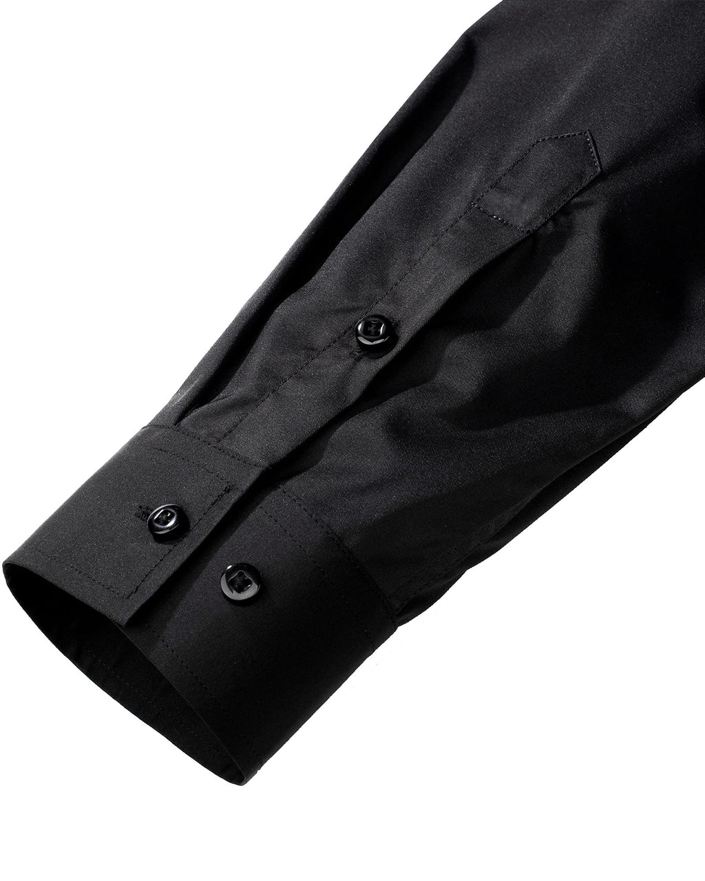 J.VER Men's Dress Shirts Solid Long Sleeve Stretch Wrinkle-Free Formal Shirt Business Casual Button Down Shirts Black XL