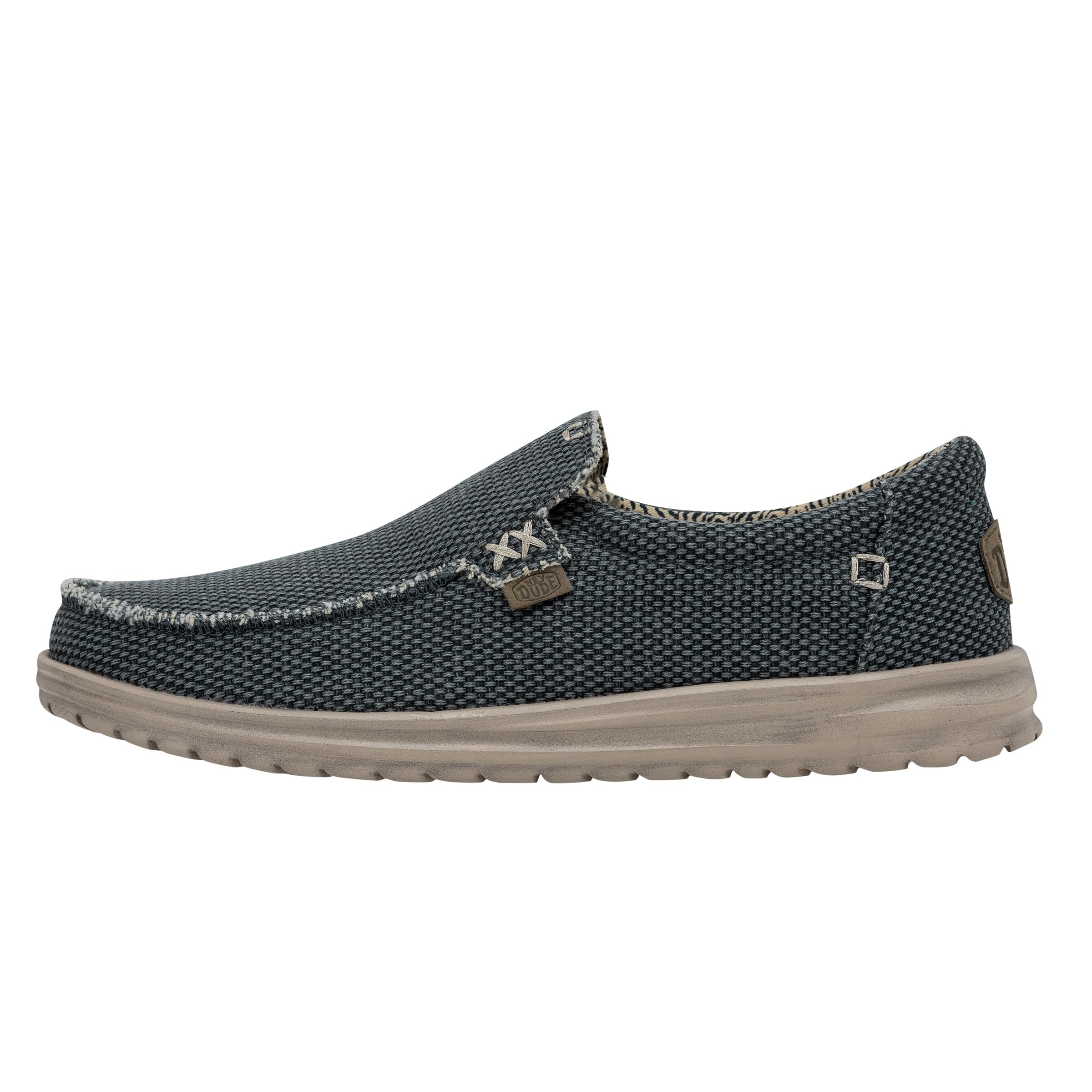 HEYDUDE Men's Mikka Braided Deep Blue Size 11| Loafers | Men's Slip On Shoes | Comfortable & Light-Weight