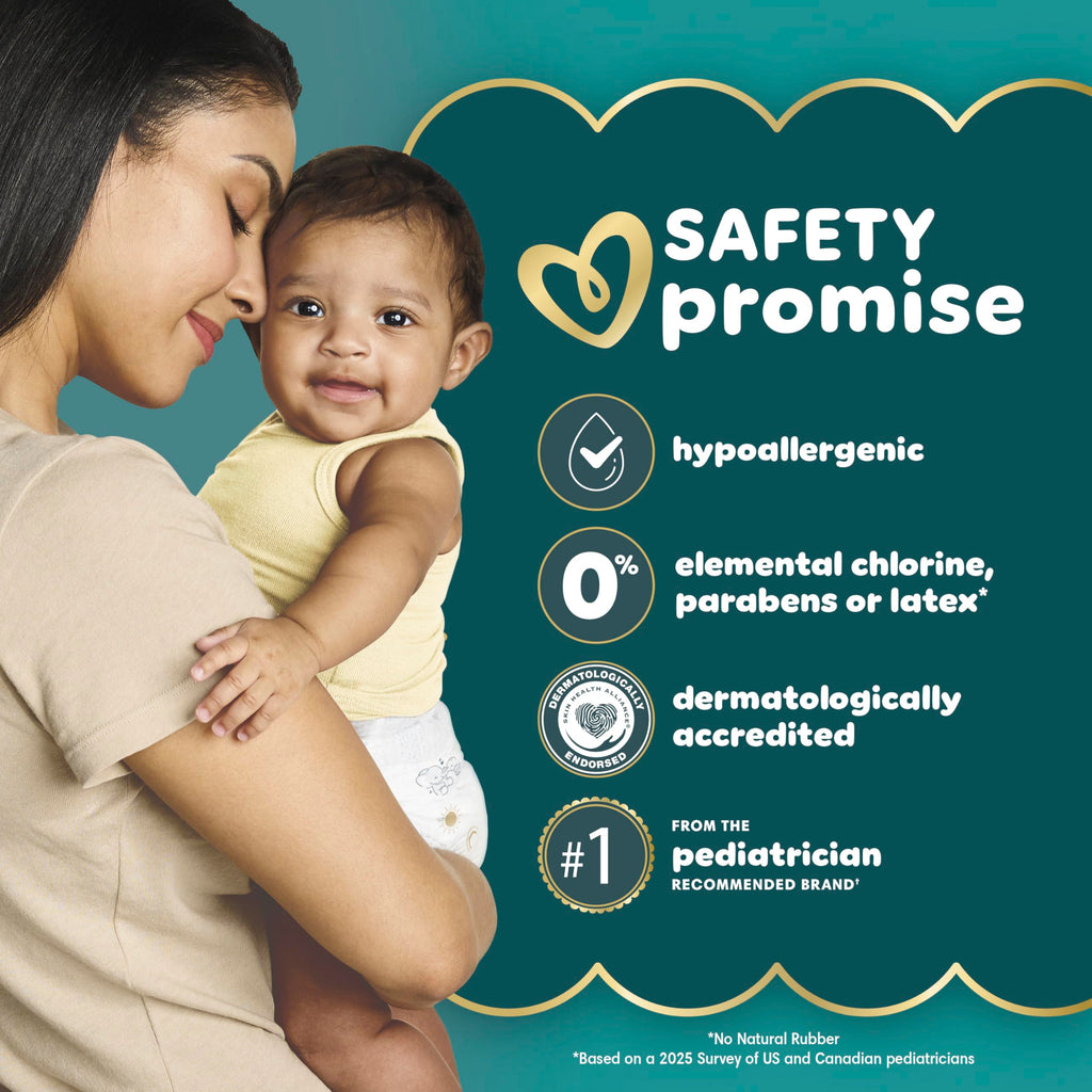 Pampers Swaddlers Diapers, Size 0 (up to 10 lbs), 140 Count, Absorbent, Keeps Baby Dry and Comfortable, Skin Safe Disposable Baby Diaper (Packaging May Vary)