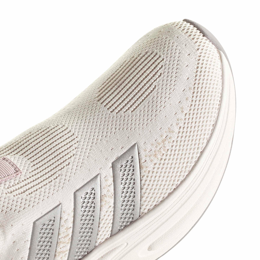 adidas Women's Cloudfoam Cuxxion - Sock, White/Matte Silver/Ice Purple, 8