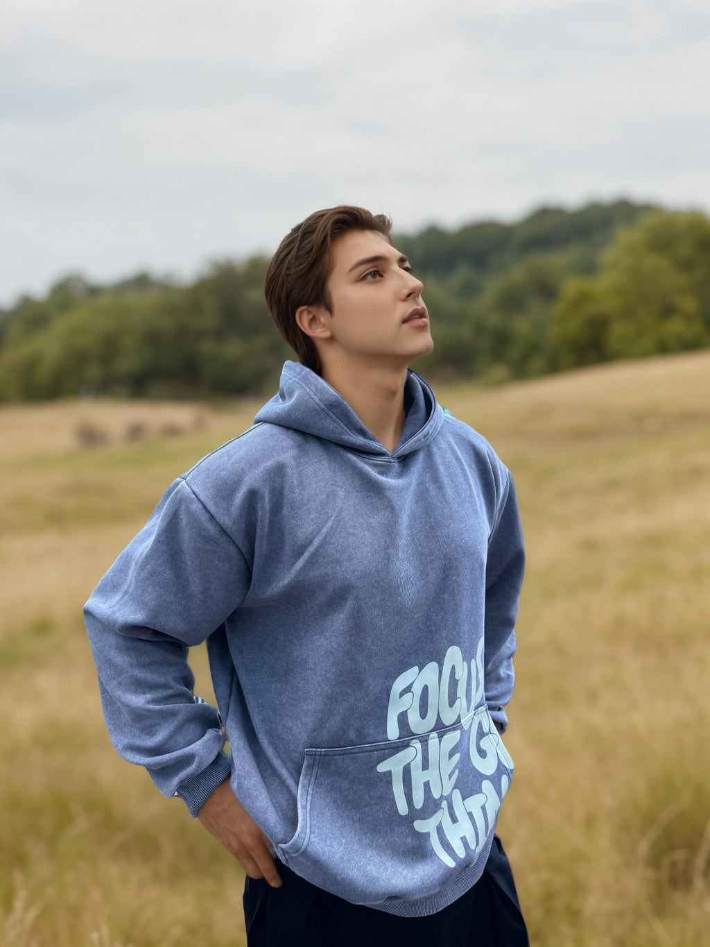 OATSBAS Men's Y2K Letter Print Hoodie Acid Wash Oversize Vintage Hoodies Hip-Hop Baggy Gothic Pullover Sweatshirt (Grey,Medium)