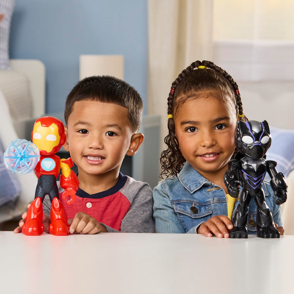 IRON MAN AND HIS AWESOME FRIENDS Marvel Supersized Black Panther Action Figure, 9-Inch (22.8 CM) Super Hero Toys for Kids, Ages 3+