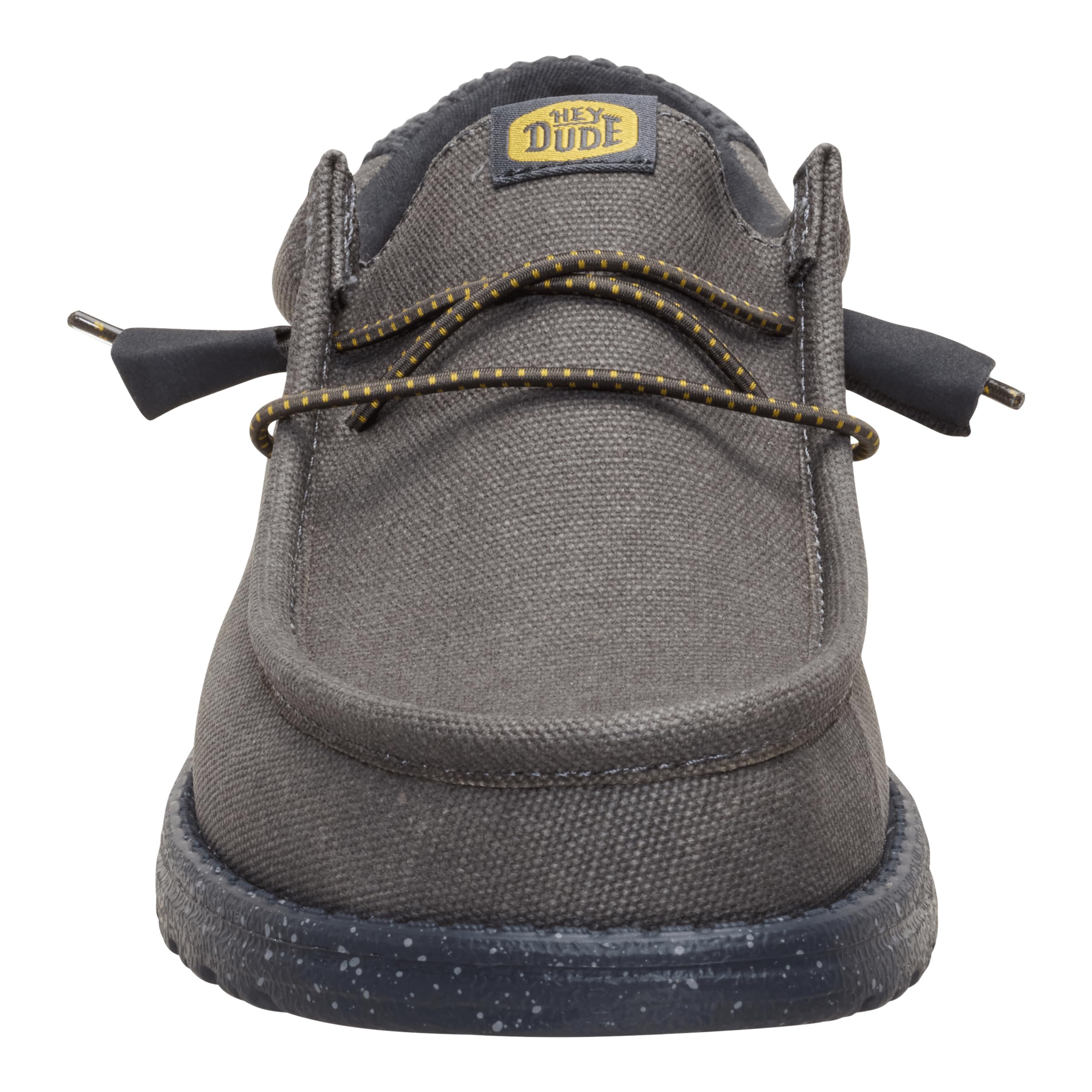 HEYDUDE Wally Waxed Casual Dark Grey Size 8, Men’s Shoes, Slip-on Loafers, Comfortable & Light-Weight