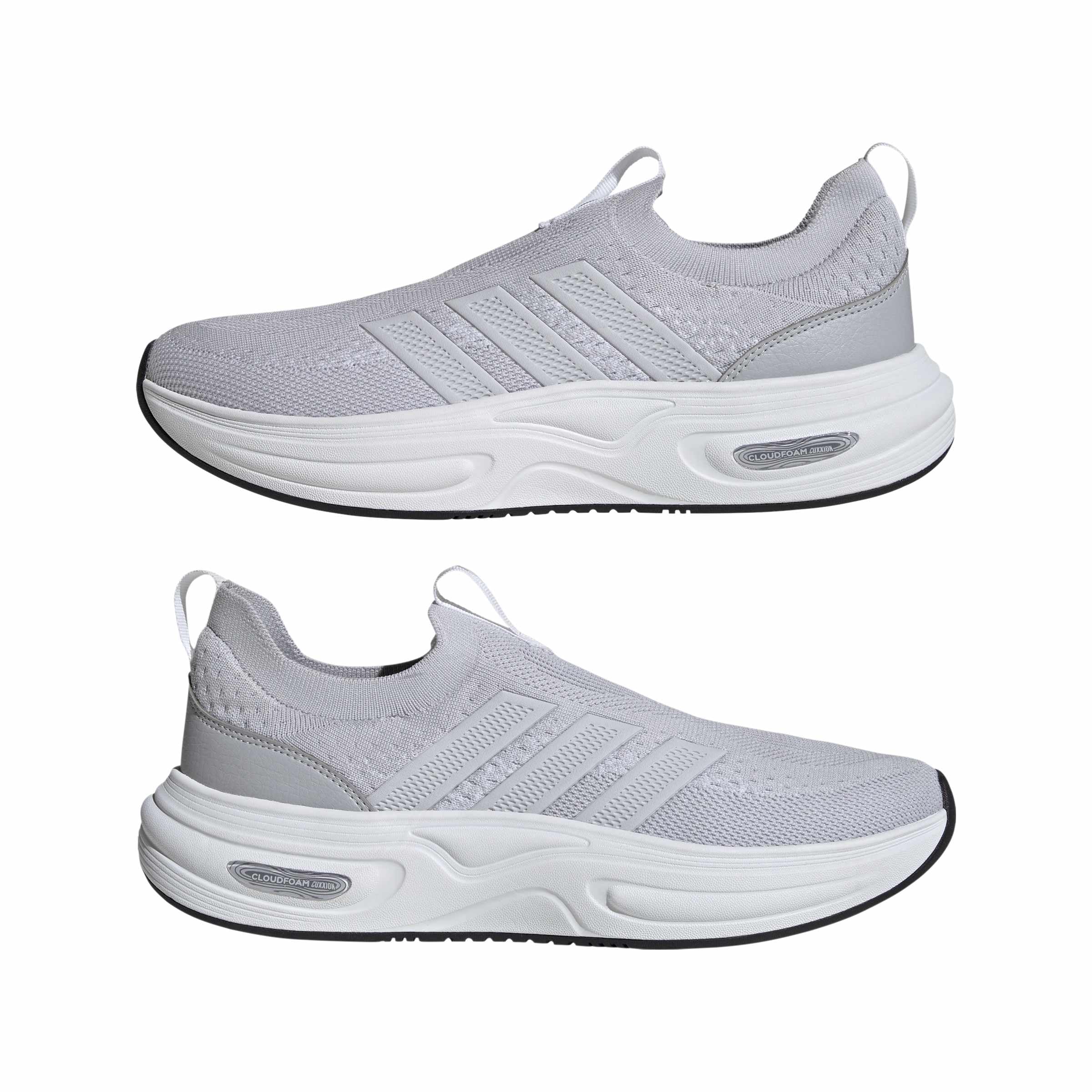 adidas Men's Cloudfoam Cuxxion - Sock, Solid Grey/Dash Grey/White, 10.5