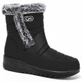 HARENCE Womens Winter Boots Comfort Snow Warm Fur Lined Outdoor Waterproof