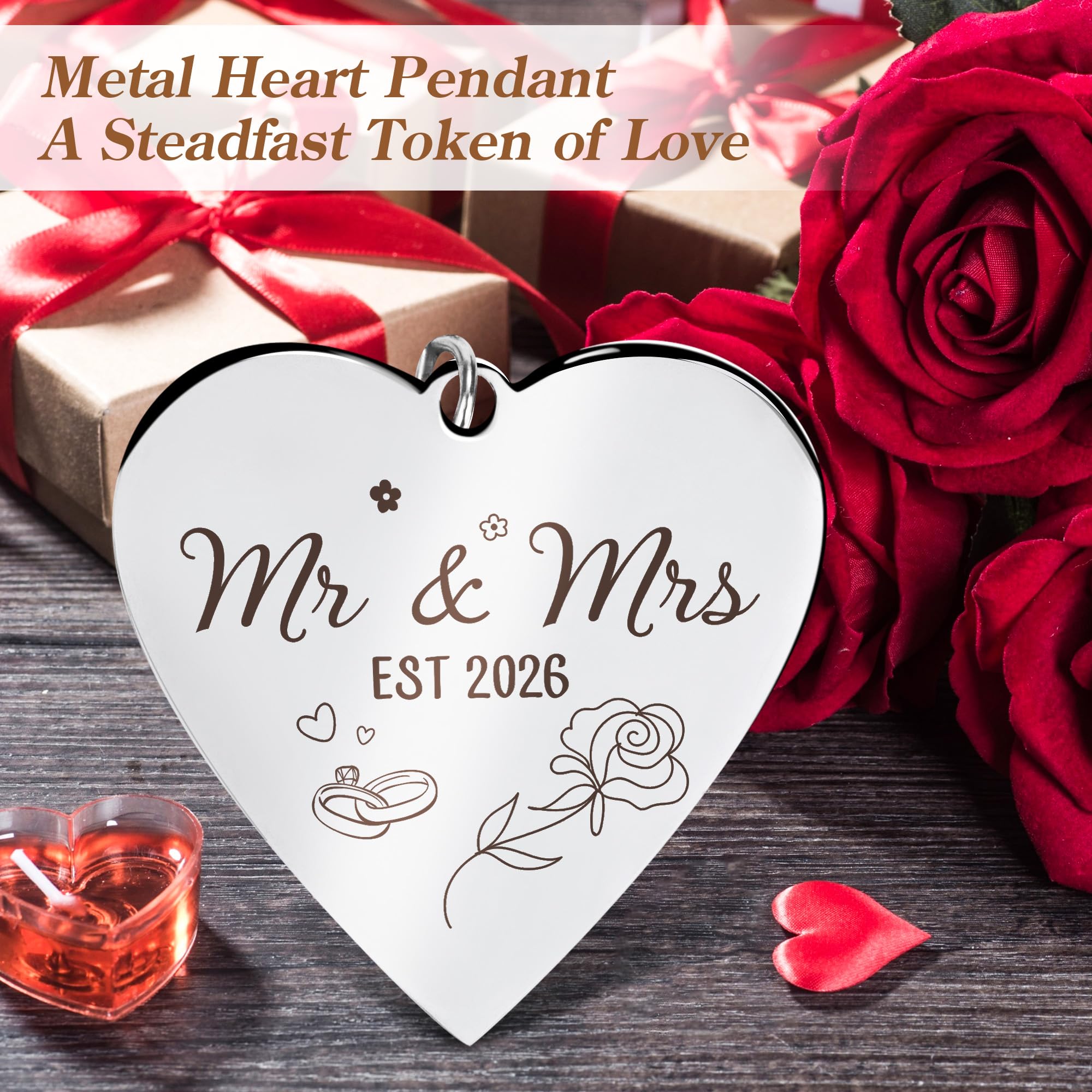 HELORAY Wedding Gifts for Couples Personalized Wedding Gifts for Newlyweds Gift Wedding Picture Frame Mr and Mrs Wedding Presents for Newlyweds Bridal Shower Gift for Bride